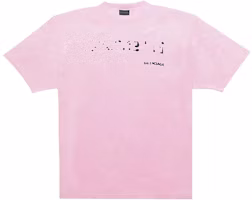 (Women) Balenciaga SS23 Pink Blur Shadow Print Logo Regular Fit T-Shirt. 641655TOVO53204 (Women) Balenciaga SS23 Pink Blur Shadow Print Logo Regular Fit T-Shirt. 641655TOVO53204