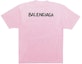 Lookbook (W) Balenciaga SS23 粉色模糊陰影標誌常規版型 T 恤。 641655TOVO53204