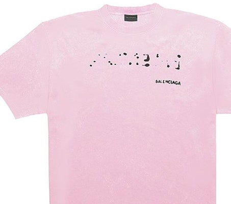 (W) Balenciaga SS23 粉色模糊陰影標誌常規版型 T 恤。 641655TOVO53204 Purchase (W) Balenciaga SS23 粉色模糊陰影標誌常規版型 T 恤。 641655TOVO53204