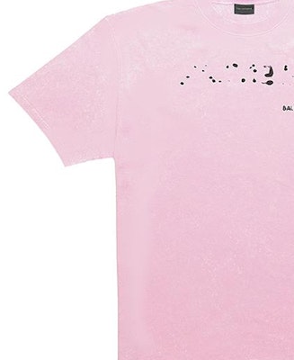 (W) Balenciaga SS23 粉色模糊陰影標誌常規版型 T 恤。 641655TOVO53204 Sizing (W) Balenciaga SS23 粉色模糊陰影標誌常規版型 T 恤。 641655TOVO53204