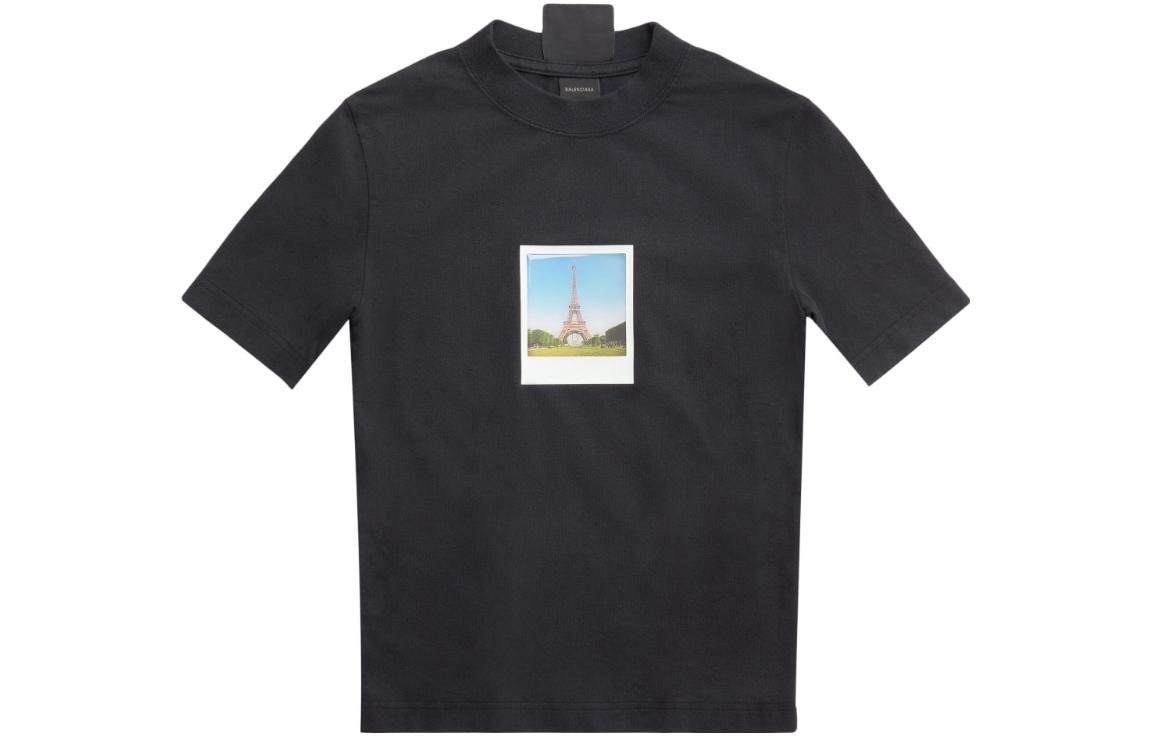 (Women) Balenciaga SS23 Polaroid Photo Print Black Short Sleeve T-Shirt Women. 745019TOVC71055 圖 2