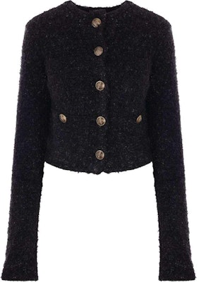 (Women) Balenciaga SS24 Black Knit Cardigan, Solid Color, Regular Fit. 793604T33281000 Buy (Women) Balenciaga SS24 Black Knit Cardigan, Solid Color, Regular Fit. 793604T33281000