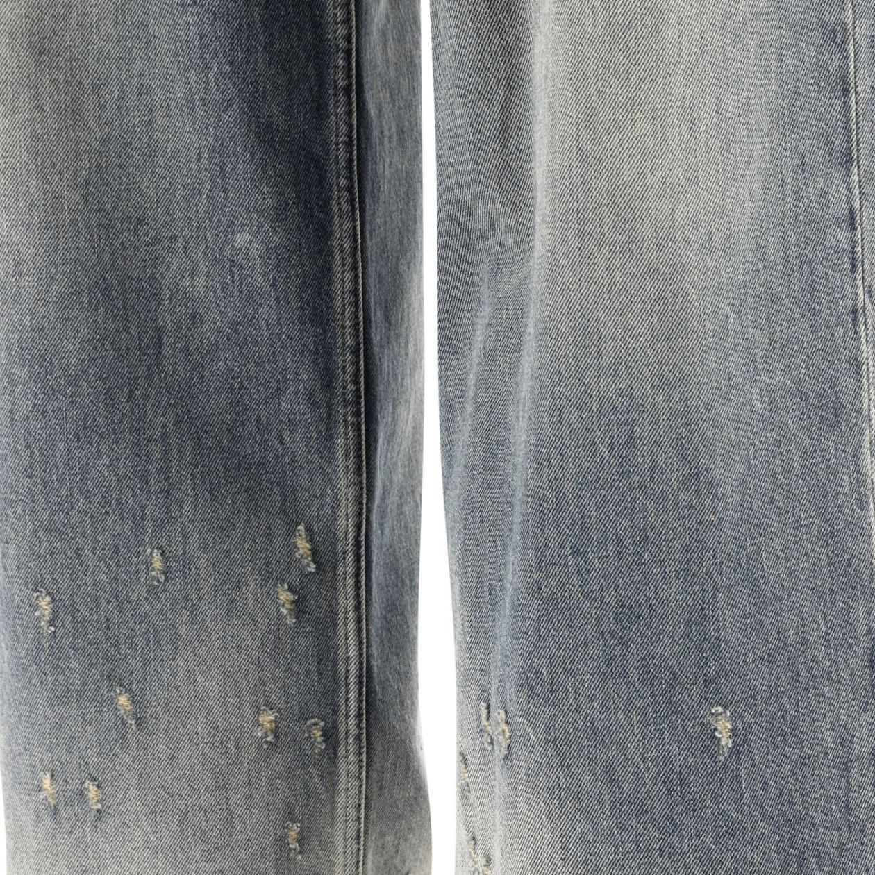 (Women) Balenciaga SS24  Blue Straight-Leg Loose Fit Zipper Pocket Jeans. 786643TJW952204 圖 5