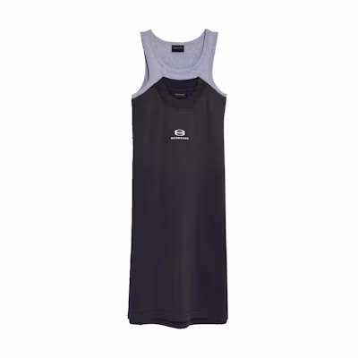 (Women) Balenciaga SS24 Lettered Crewneck Pullover Vest Regular Fit - Multicolor 791711TPVG9