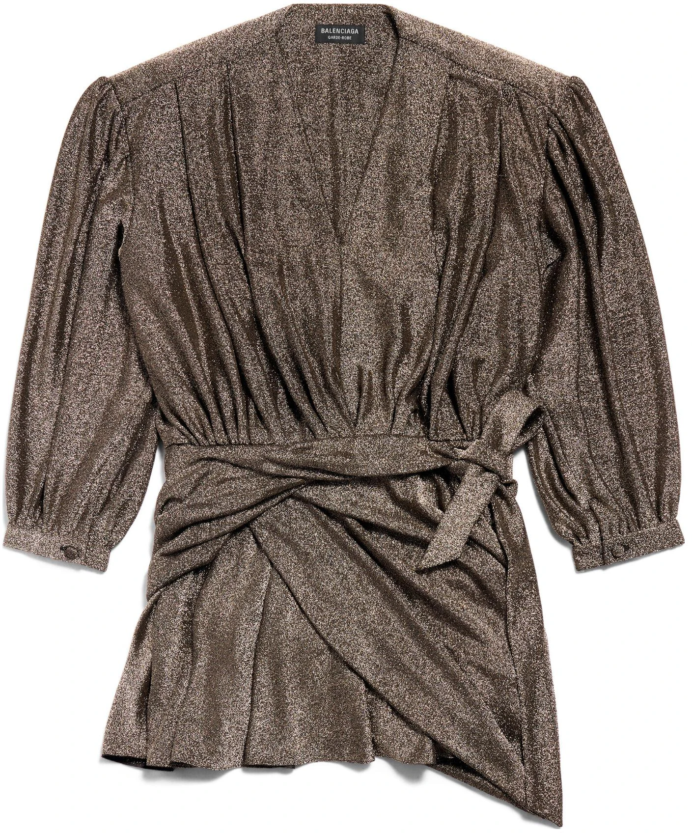 women-balenciaga-ss-24-brown-v-neck-short-sleeve-tie-detail-dress-women-772748-tpv-271075