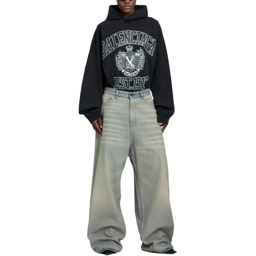 Purchase (W) 巴黎世家SS24宽松字母藏青色连帽衫女款 744463TOVK28190