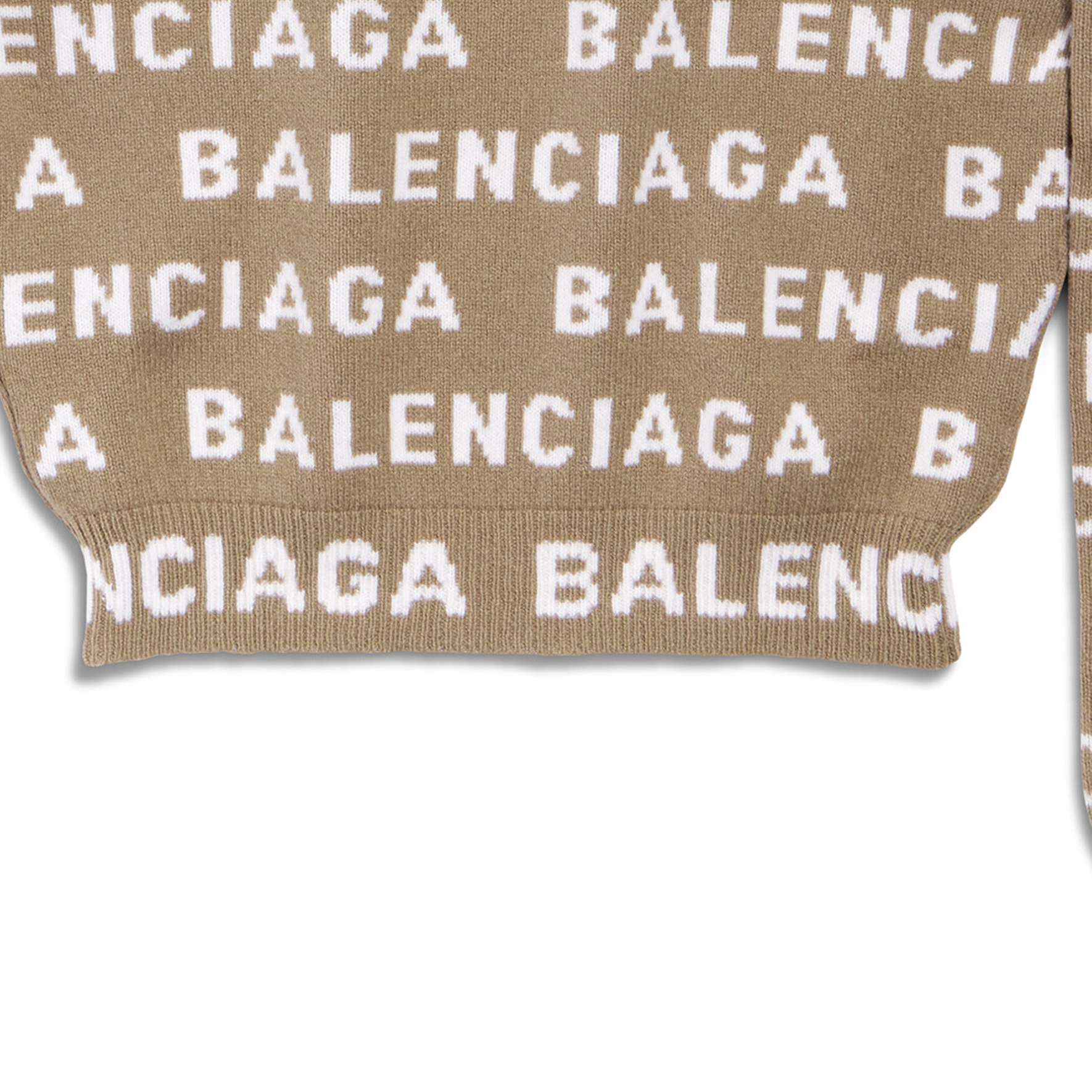 Sizing (W) Balenciaga SS24 雙色標誌針織毛衣 常規版型 深米色 761591T16739677