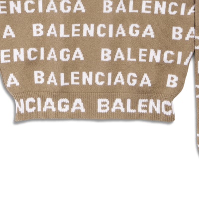 (W) Balenciaga SS24 雙色標誌針織毛衣 常規版型 深米色 761591T16739677 Sizing (W) Balenciaga SS24 雙色標誌針織毛衣 常規版型 深米色 761591T16739677