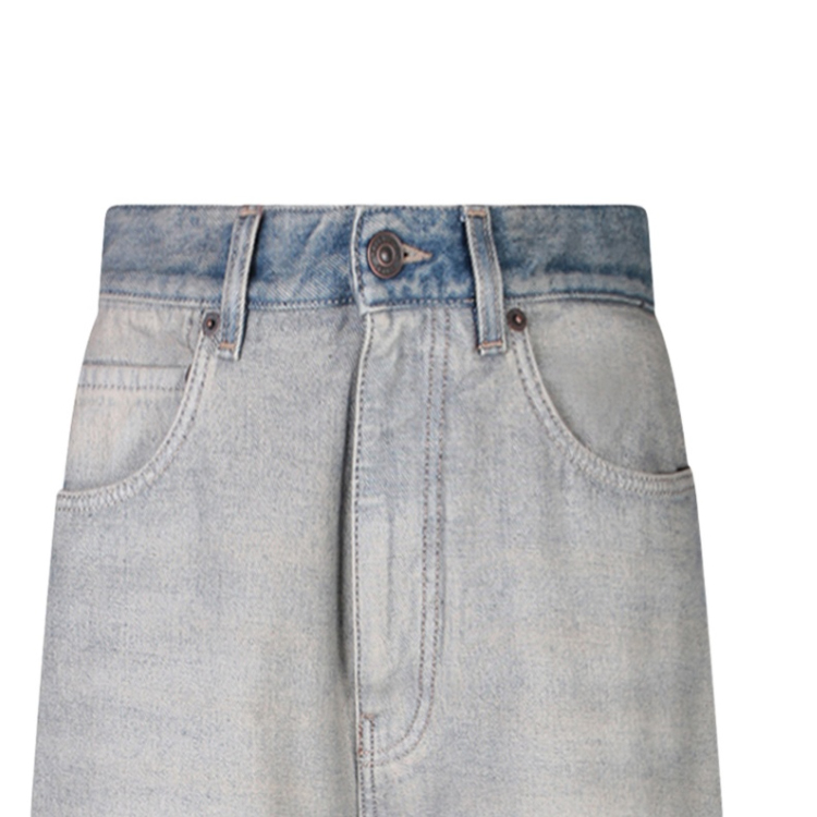 Details for (W) 巴黎世家 SS24 浅蓝色直筒牛仔裤 女士常规版型洗旧款式 773771TDW154209