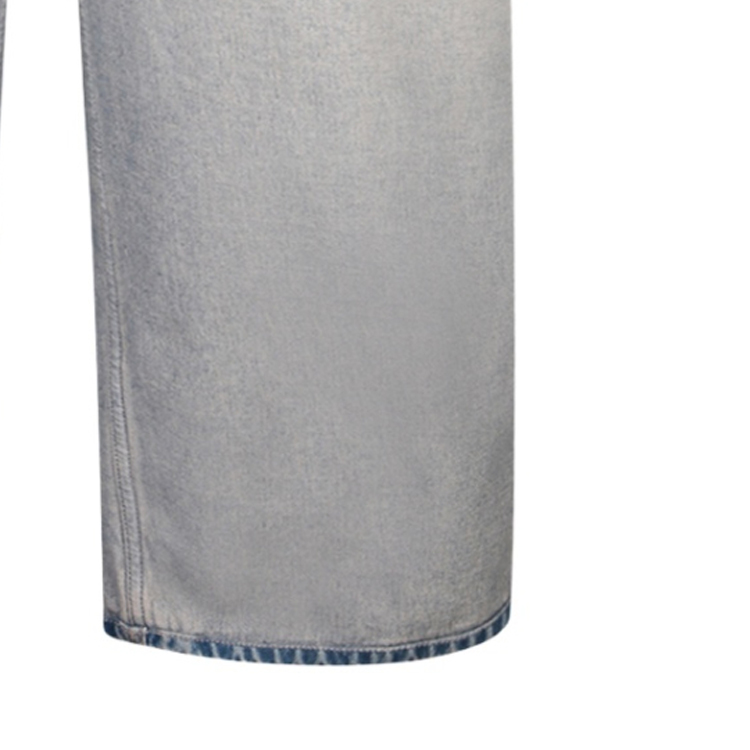 Cheap (W) 巴黎世家 SS24 浅蓝色直筒牛仔裤 女士常规版型洗旧款式 773771TDW154209