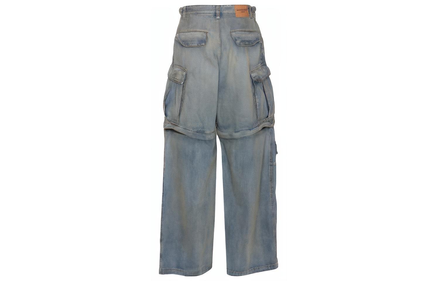 Lookbook (W) Balenciaga SS24 Jeans Anchos Tiro Medio Mujer Denim Azul Lavado. 773759TPW534868