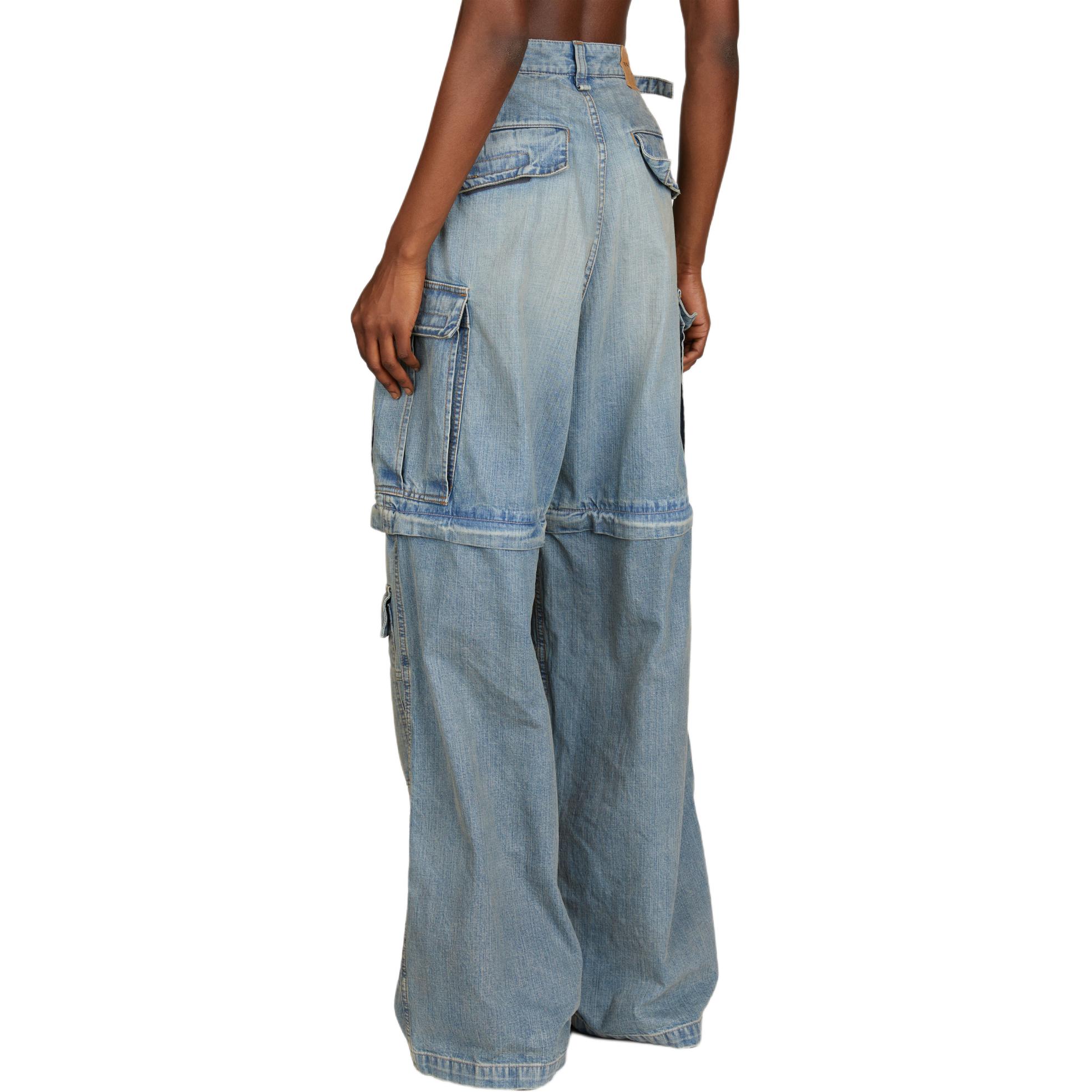 Details for (W) Balenciaga SS24 Jeans Anchos Tiro Medio Mujer Denim Azul Lavado. 773759TPW534868