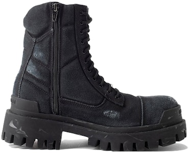 (W) バレンシアガ コンバットブーツ 20mm ウォッシュドブラック 694060W2H111000 Order (W) バレンシアガ コンバットブーツ 20mm ウォッシュドブラック 694060W2H111000