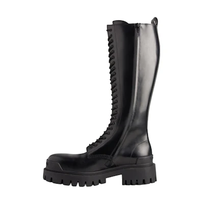 (W) Balenciaga Strike 20mm Boots 'Black Matte Smooth Calfskin'