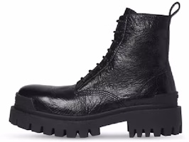 (Women) Balenciaga Strike Lace Up Boots 'Black Lambskin' 590974WAD401000 (Women) Balenciaga Strike Lace Up Boots 'Black Lambskin' 590974WAD401000