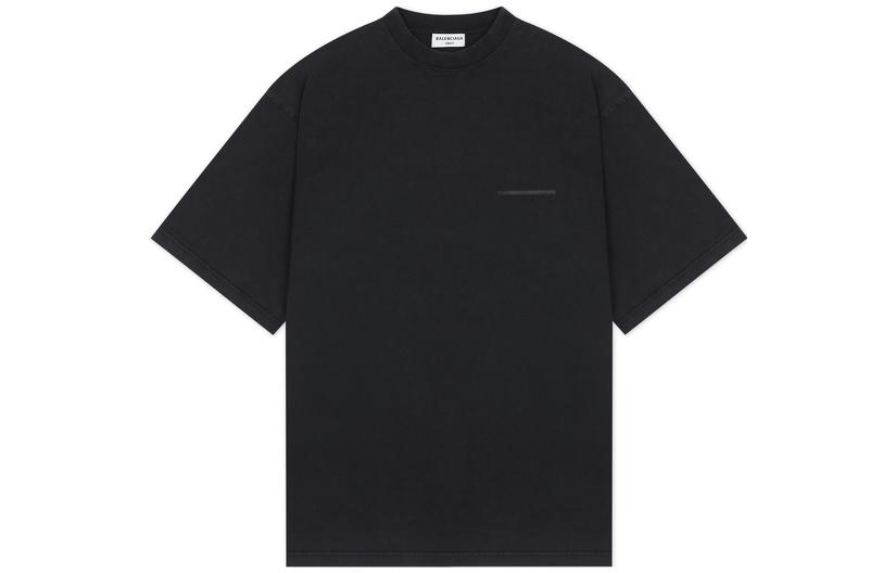 (Women) Balenciaga Strike FW22  Black Crewneck Short Sleeve T-Shirt Regular Fit 704020TMVJ60105 圖 2