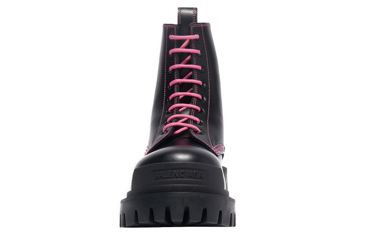 Lookbook (W) Balenciaga Strike Schnürstiefel ''Schwarz Pink'' 590974-WA964-1085