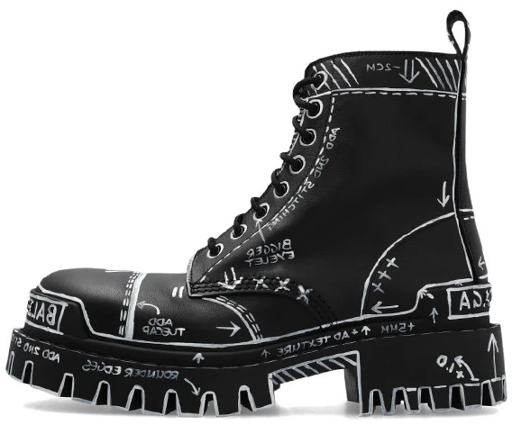 balenciaga-strike-lace-up-boot-marker-pen-print-black-wmns