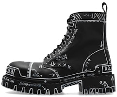 (Women) Balenciaga Strike Lace-Up Boot 'Marker Pen Print - Black'  590974-WBEF2-1090 (Women) Balenciaga Strike Lace-Up Boot 'Marker Pen Print - Black'  590974-WBEF2-1090