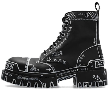 (W) Balenciaga Strike Lace-Up Boot 'Marker Hitam' 590974-WBEF2-1090 Buy (W) Balenciaga Strike Lace-Up Boot 'Marker Hitam' 590974-WBEF2-1090