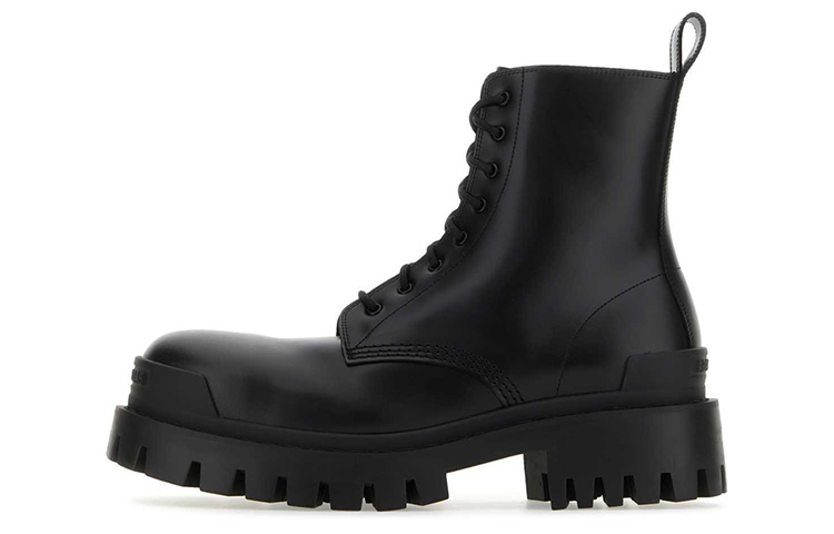 (Women) Balenciaga Strike Lace Up Boots 'Black Lambskin' 590974WAD401000