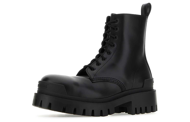 Order (W) Stivali Stringati Balenciaga Strike ''Pelle Nera'' 590974WAD401000