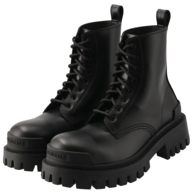 Lookbook (W) Stivali Stringati Balenciaga Strike ''Pelle Nera'' 590974WAD401000