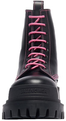 (W) Balenciaga Strike Sepatu Boot Martin Tali Hitam/Pink 590974WA9641056 Lookbook (W) Balenciaga Strike Sepatu Boot Martin Tali Hitam/Pink 590974WA9641056