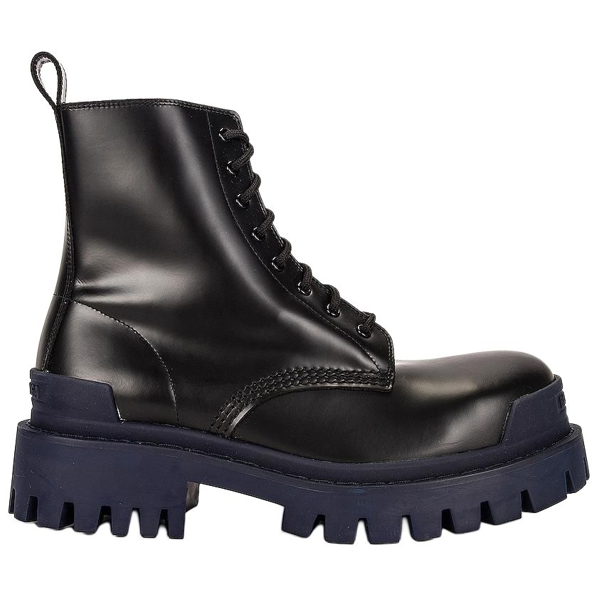 Order (W) Balenciaga Strike Stiefel Schwarz/Blau Martin Boots 590974WA9671040