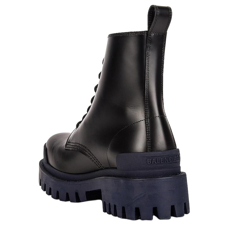 Shop (W) Balenciaga Strike Stiefel Schwarz/Blau Martin Boots 590974WA9671040