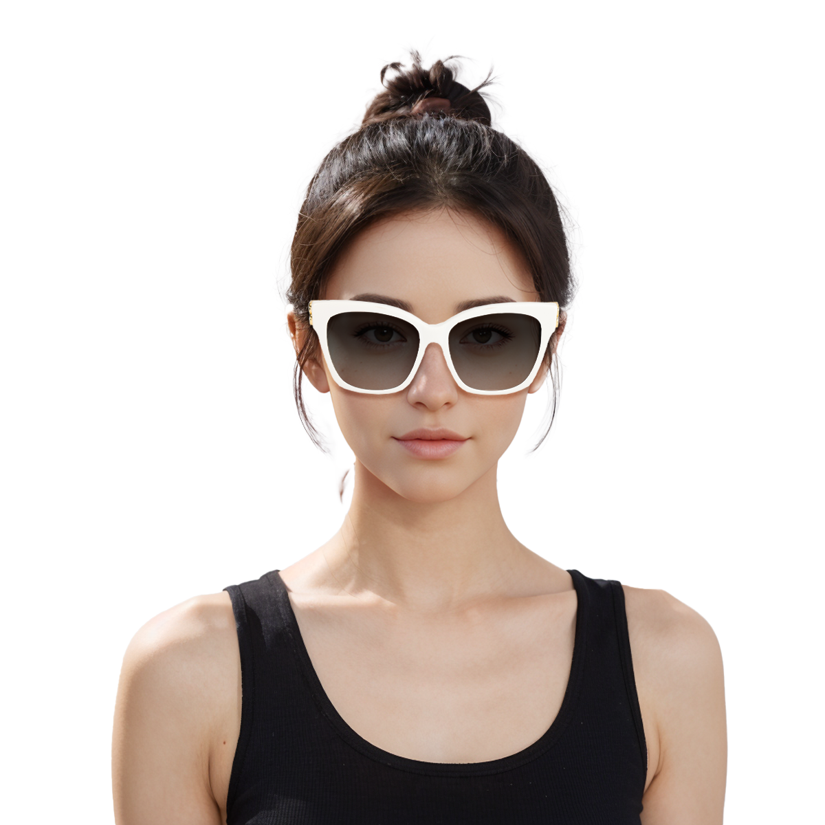 (Women) Balenciaga Sunglasses Blue Lens White Frame Round Shape BB0102SA-004 57 圖 5