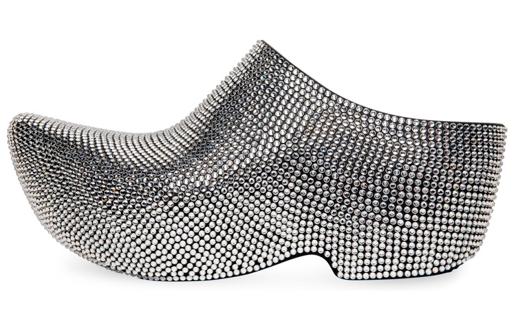 (Women) Balenciaga Technoclog 'Rhinestone Muller Black and White' 739860W0FOL8000