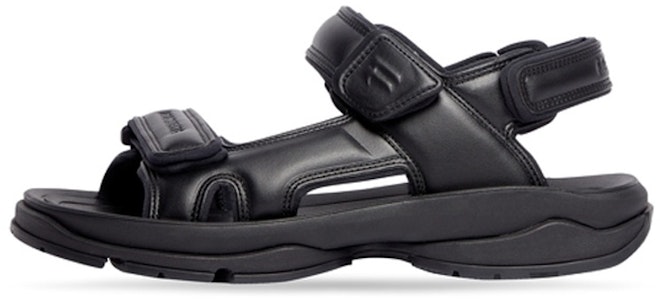 巴黎世家 Tourist 魔術貼平底 時尚涼拖 女款 黑色 Buy 巴黎世家 Tourist 魔術貼平底 時尚涼拖 女款 黑色