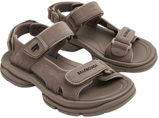 (Women) Balenciaga Tourist Fabric Velcro Sandals 'Brown' 706277W2CCA2000 Lookbook (Women) Balenciaga Tourist Fabric Velcro Sandals 'Brown' 706277W2CCA2000