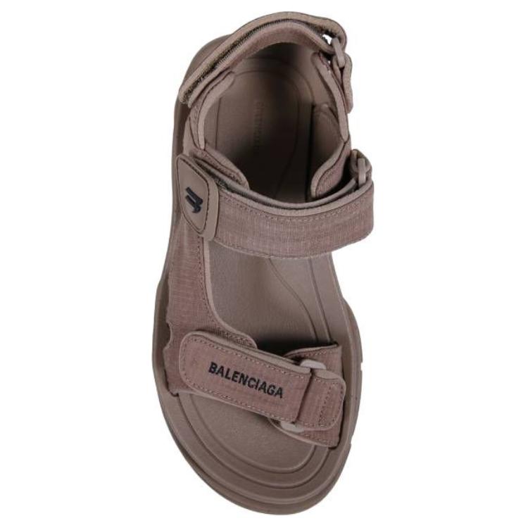 Purchase (W) Sandales en Tissu Velcro Balenciaga Tourist ''Marron'' 706277W2CCA2000