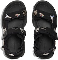 (W) バレンシアガ ツーリスト サンダル ウィズ ピンズ ブラック 706277W2CCP1000 Shop (W) バレンシアガ ツーリスト サンダル ウィズ ピンズ ブラック 706277W2CCP1000