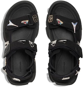 (W) Sandalia Balenciaga Tourist con Pins Negra 706277W2CCP1000 Shop (W) Sandalia Balenciaga Tourist con Pins Negra 706277W2CCP1000