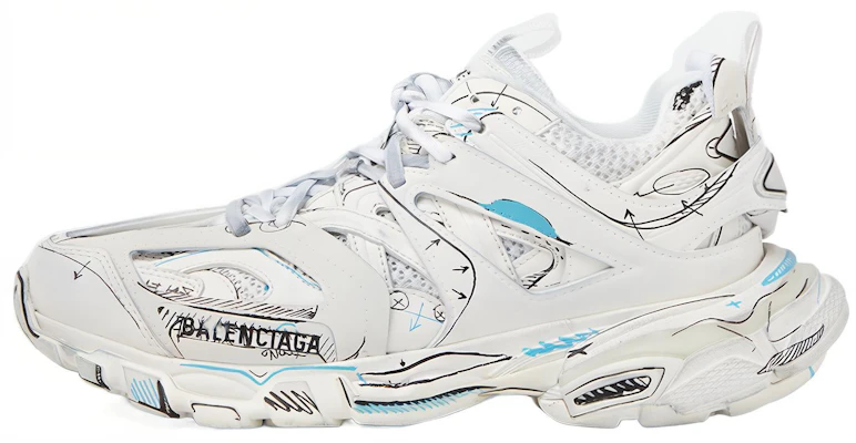 (W) Balenciaga Track 1.0 Zapatillas Azul Malla y Nylon Graffiti 'Blanco' 542436W3SRA9014 Buy (W) Balenciaga Track 1.0 Zapatillas Azul Malla y Nylon Graffiti 'Blanco' 542436W3SRA9014