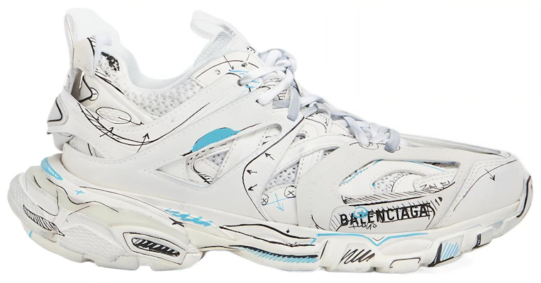 (W) Balenciaga Track 1.0 Zapatillas Azul Malla y Nylon Graffiti 'Blanco' 542436W3SRA9014 Order (W) Balenciaga Track 1.0 Zapatillas Azul Malla y Nylon Graffiti 'Blanco' 542436W3SRA9014