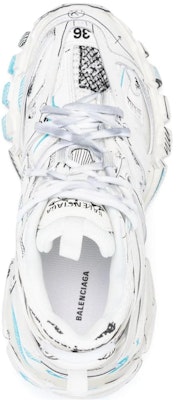 (W) Balenciaga Track 1.0 Sneakers Biru Mesh dan Nylon Grafiti 'Putih' 542436W3SRA9014 Purchase (W) Balenciaga Track 1.0 Sneakers Biru Mesh dan Nylon Grafiti 'Putih' 542436W3SRA9014