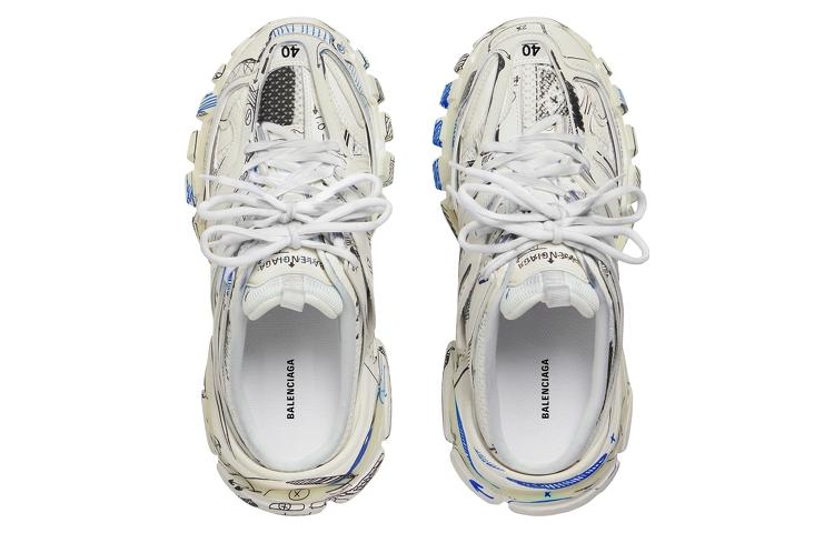 Order (W) Balenciaga Track 3.0 Mules 'Blanco Graffiti Negro' 653813W3SRA9014