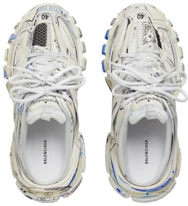 (W) 巴黎世家Track 3.0 白色涂鸦黑色拖鞋 653813W3SRA9014 Order (W) 巴黎世家Track 3.0 白色涂鸦黑色拖鞋 653813W3SRA9014