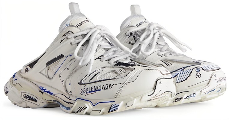 (W) 발렌시아가 트랙 3.0 뮬 '화이트 그래피티 블랙' 653813W3SRA9014 Lookbook (W) 발렌시아가 트랙 3.0 뮬 '화이트 그래피티 블랙' 653813W3SRA9014