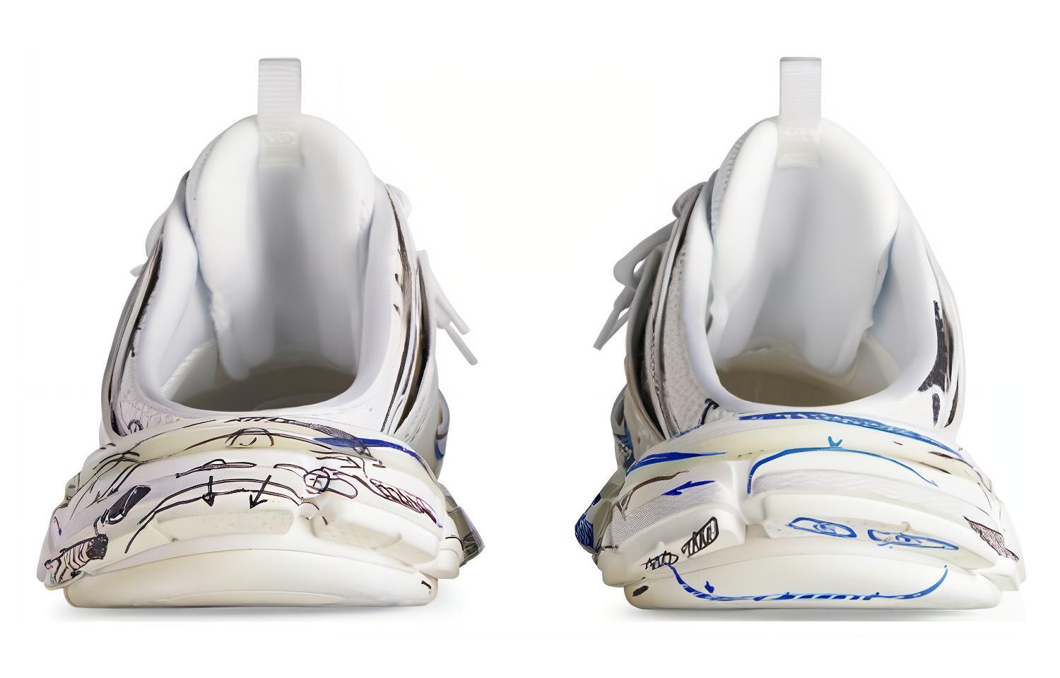 Shop (W) Balenciaga Track 3.0 Mules 'Blanco Graffiti Negro' 653813W3SRA9014