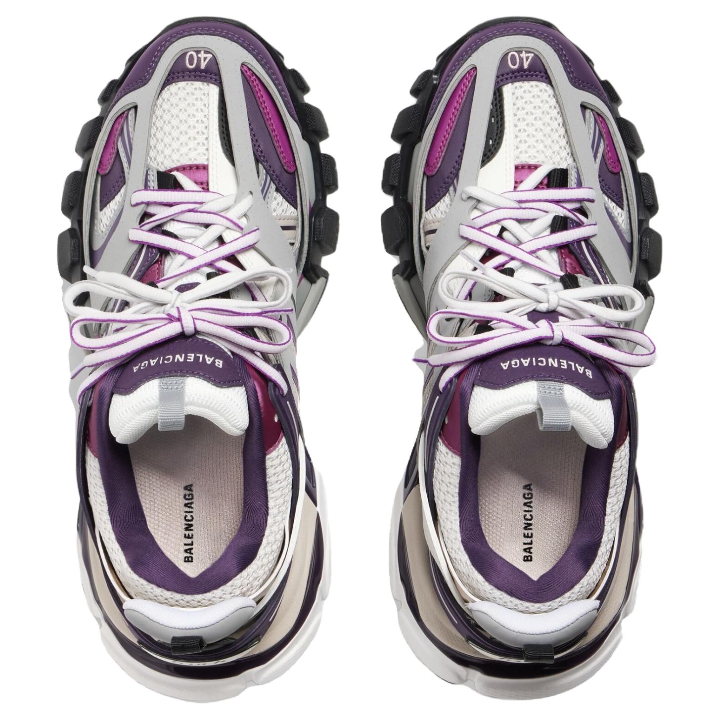 Details for Balenciaga巴黎世家 Track 1.0 網布 厚底繫帶圓頭 老爹鞋 女款 紫色