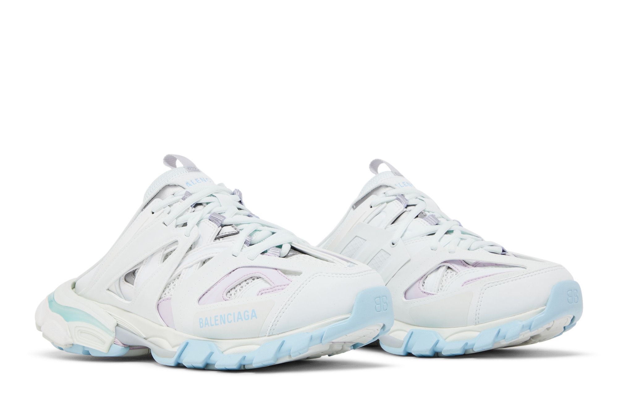 Cheap (W) Balenciaga Track Mule ''Pastel Mix'' Sneakers 653813-W3DA7-9045