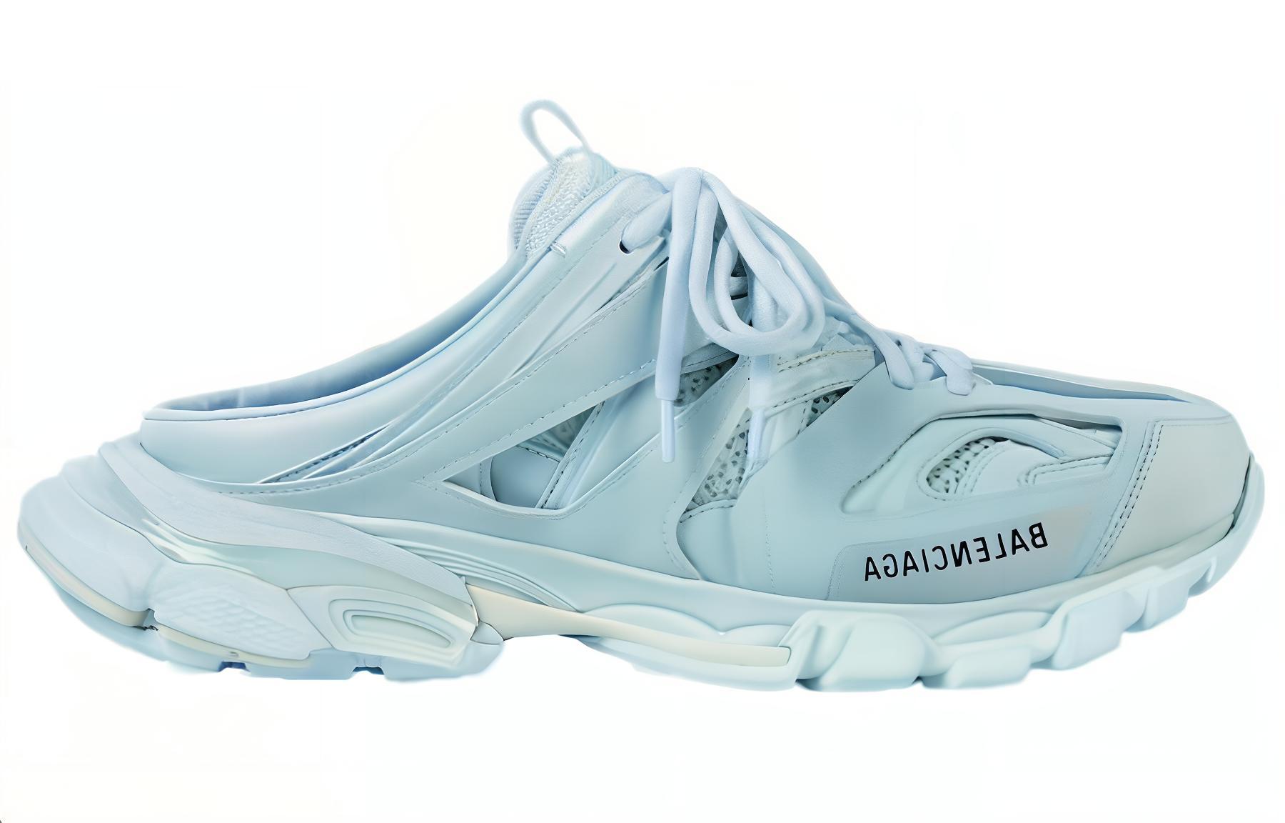 Order (W) Balenciaga Track Mules 'Biru' Sepatu Sandal 653813W2FA64010