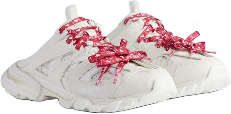 (W) Balenciaga Track Mules 'Putih Merah' 653813W3TR69060 Lookbook (W) Balenciaga Track Mules 'Putih Merah' 653813W3TR69060