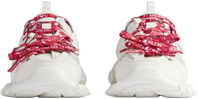 (W) Balenciaga Track Mules 'Putih Merah' 653813W3TR69060 Shop (W) Balenciaga Track Mules 'Putih Merah' 653813W3TR69060