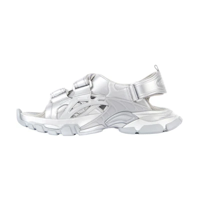(W) Balenciaga Track Sandal 'Silver Metallic'